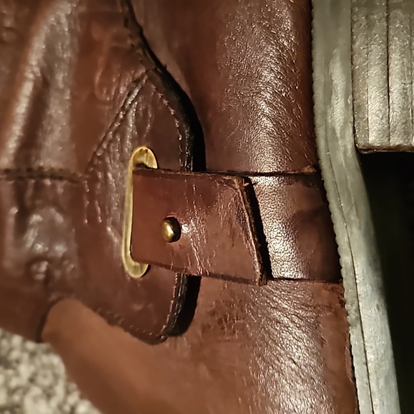 Etenne Aigner Women's brown  leather monogram tell riding boots. Size 8.5 - Picture 8 of 8